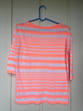 GAP Neon Orange Luxe Jersey Boatneck Top - Size XS (2013 Archive)